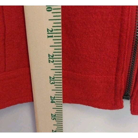 Vintage Relativity Wool Blend Jacket Sz 14 Red Full Zip 90's Y2K Minimal Grunge - Picture 3 of 8